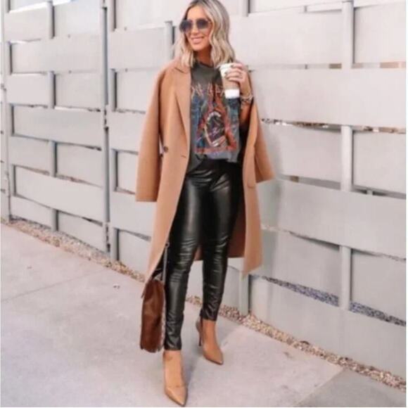 Spanx $148 Black Leather-Like Ankle Skinny Pant Leggings - Picture 7 of 14